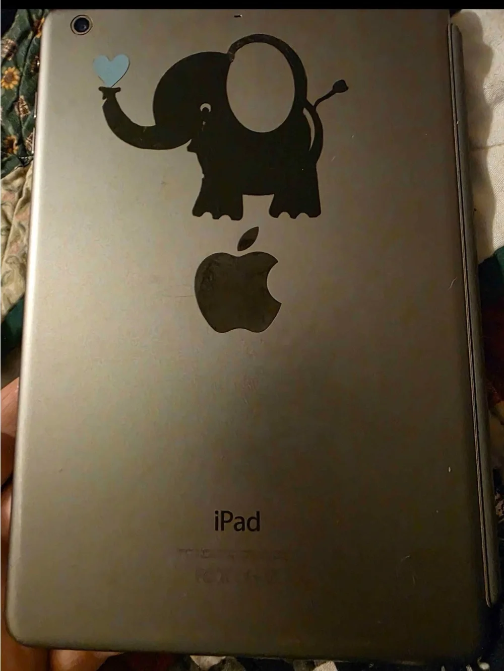 Apple Black Tablet with Gray Folio Case